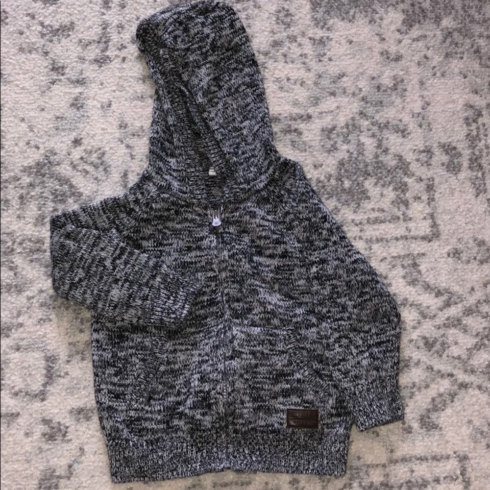 Kids gray & black zip up jacket